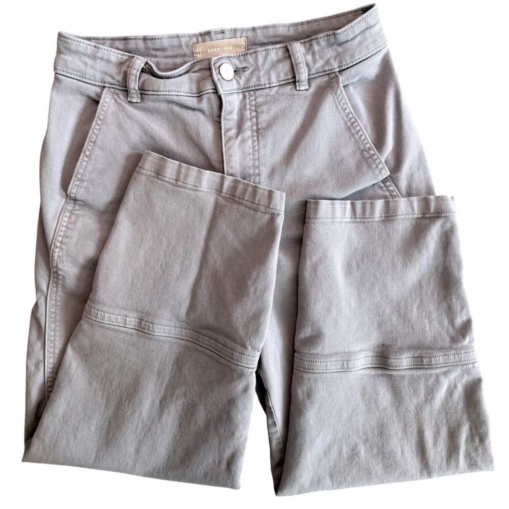 Everlane Utility Barrel Leg Pant High Rise Crop 4 Slate Blue Clean Luxury *Note*